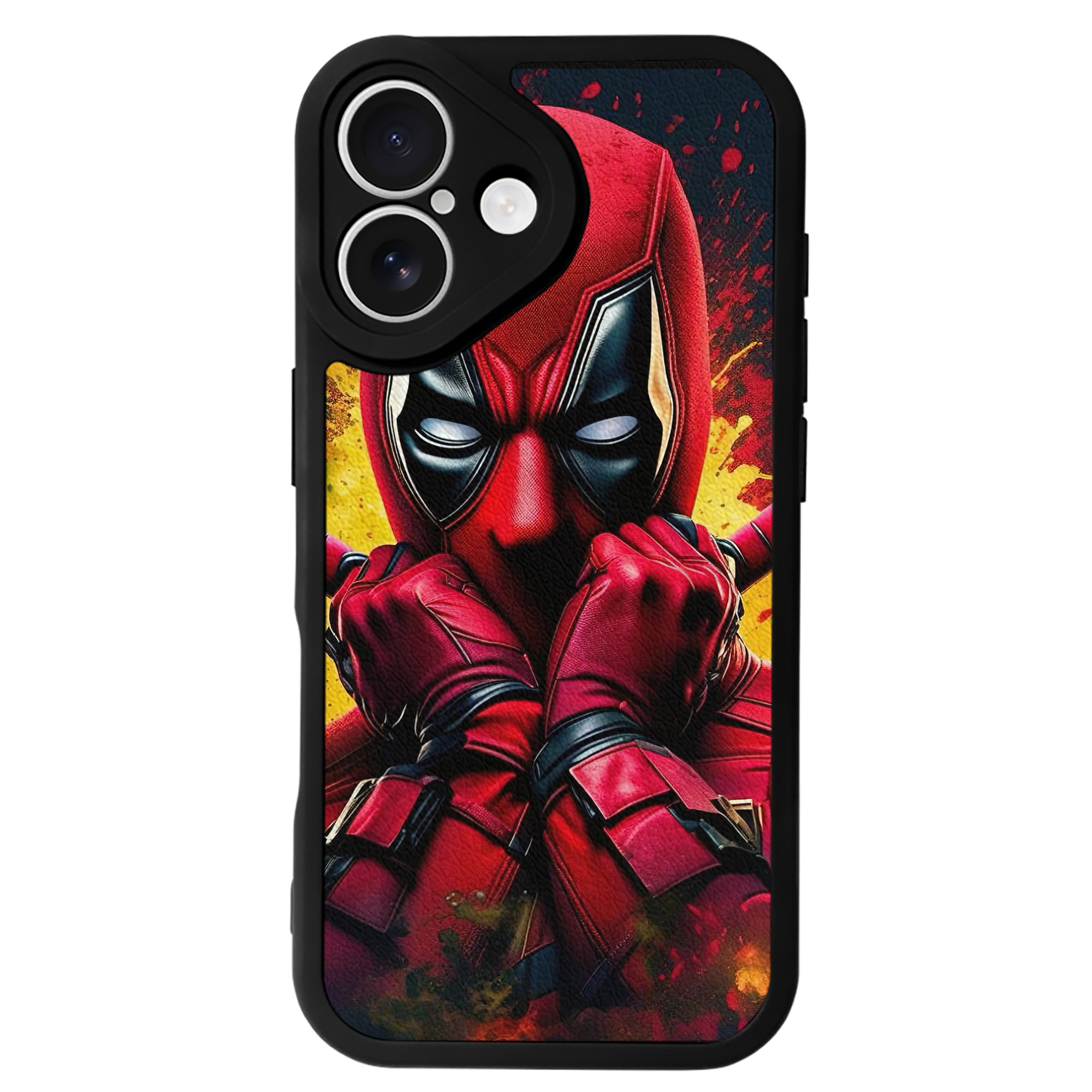 （画像用） Deadpool デッドプール 【iPhone 16シリーズ対応】シリコンスマホケース（レザー調） 材質：シリコン